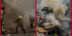Fuerte incendio arrasa con ocho viviendas en la colonia México