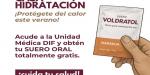 Ofrece DIF Tecate sueros orales para proteger a familias del calor y la deshidratación