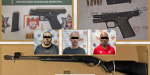 Capturan a tres hombres por portación de arma de fuego en distintos hechos