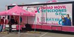 Instalan módulo rosa móvil en plaza carrousel, para la detección oportuna de cáncer en la mujer