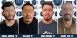 Capturan a cuatro sujetos buscados por la justicia