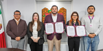 Firma Ismael Burgueño convenio con el INE en el marco de las elecciones del Poder Judicial Federal