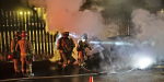 Auto se incendia en la Avenida Internacional