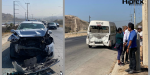Choque vehicular en bulevar 2000; taxi de ruta involucrado