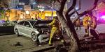 Choca contra camellón de la Ready Lane en la garita de San Ysidro