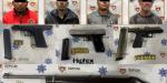 Aseguran a cuatro personas en posesión de armas de fuego