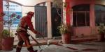 Intentan incendiar local de jugos en La Gloria, Bomberos controlan el siniestro