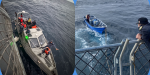 Rescatan a 17 personas en panga a la deriva cerca de Rosarito
