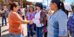 Visita Norma Bustamante a la comunidad de Lomas de Abasolo