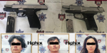 Detienen a tres personas armadas en posesión de vehículo robado