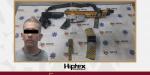 Detiene Policía Municipal en acción coordinada a hombre con arma larga en la colonia Reforma