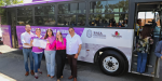 Invita Marina del Pilar a mujeres a usar el Transporte Violeta