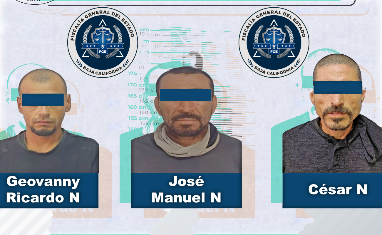 Detienen a tres prófugos de la justicia en Ensenada