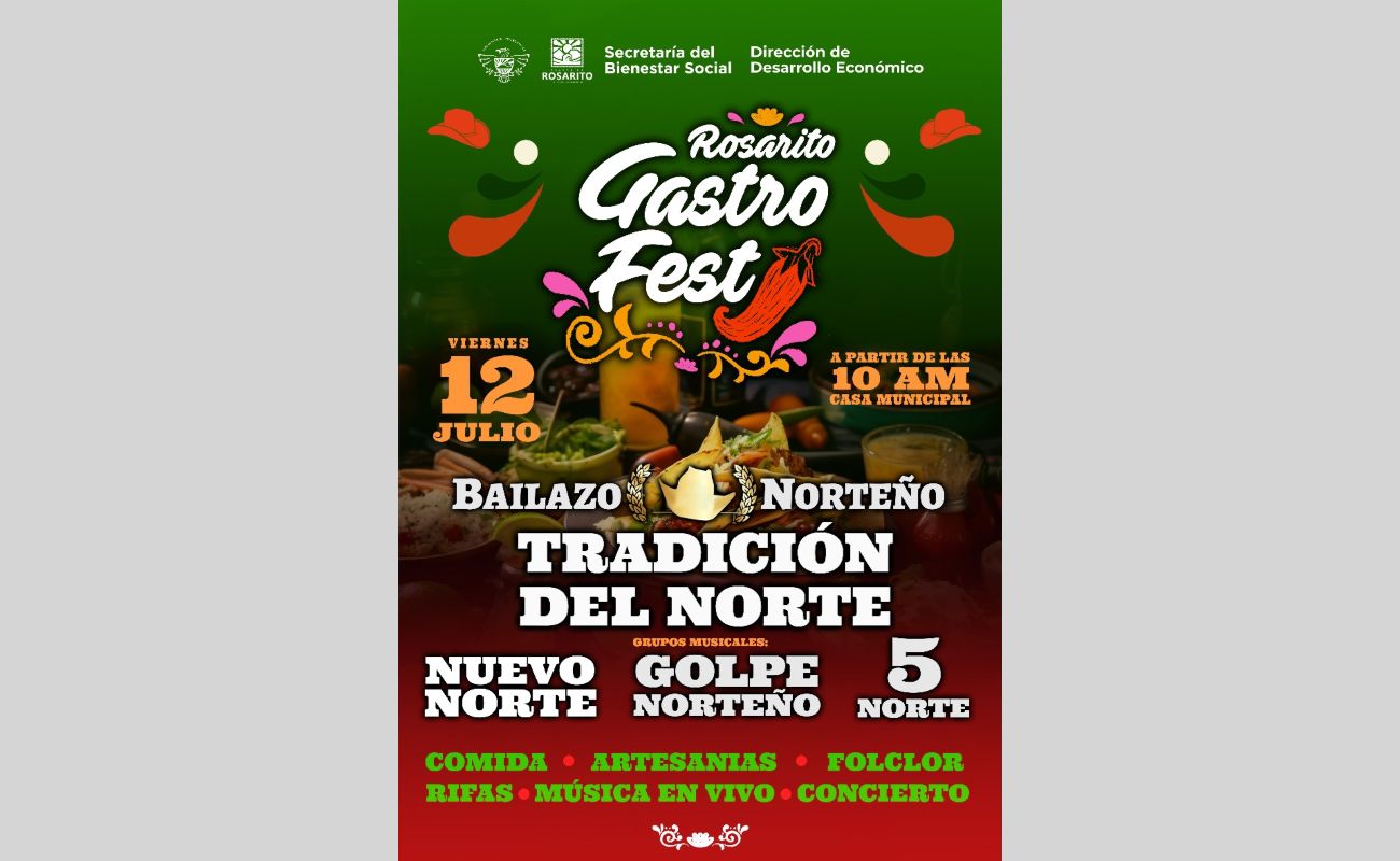 Invita al Rosarito Gastro Fest & Bailazo Norteño