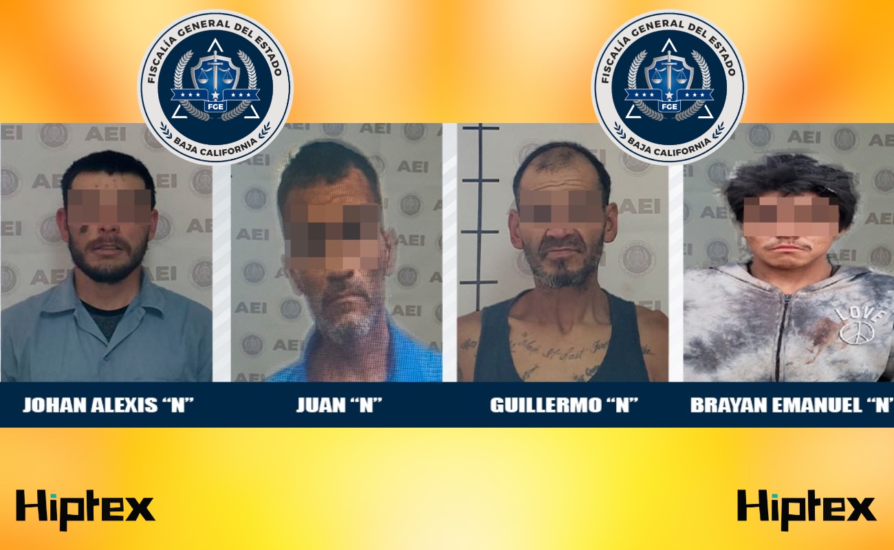 Capturan a cuatro sujetos buscados por narcomenudeo y violación