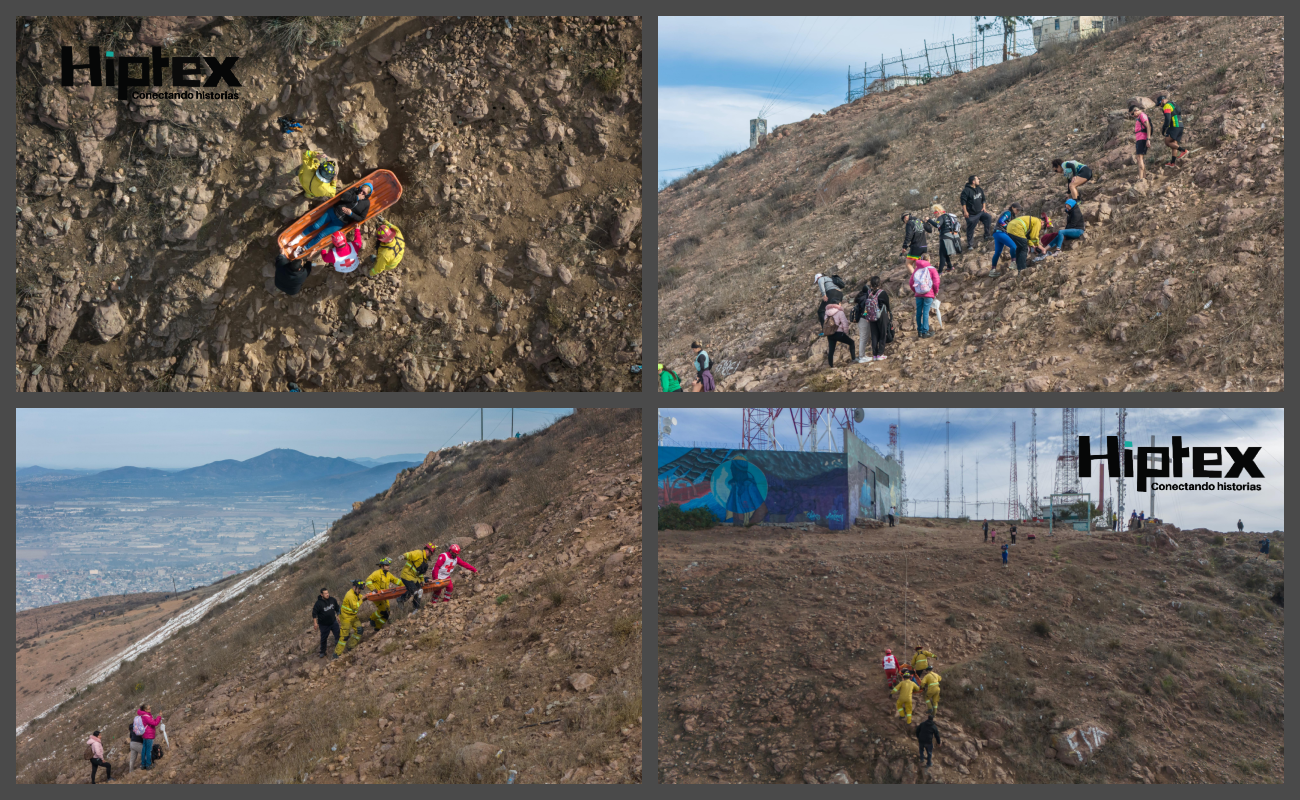 Bomberos rescatan a mujer que practicaba senderismo en el Cerro Colorado