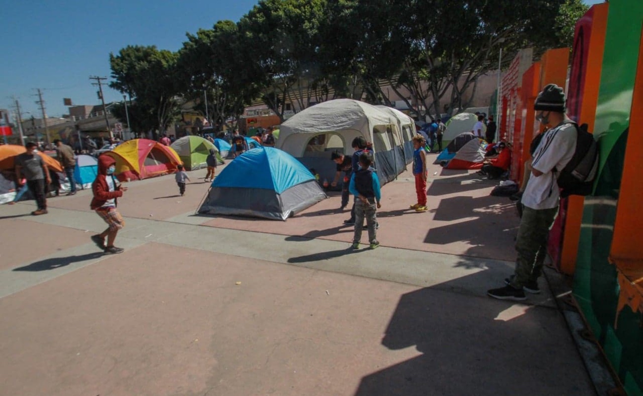 Reconocen atención de autoridades en campamento migrante