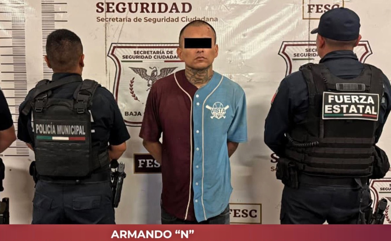 Arrestan estatales a hombre armado en Tijuana