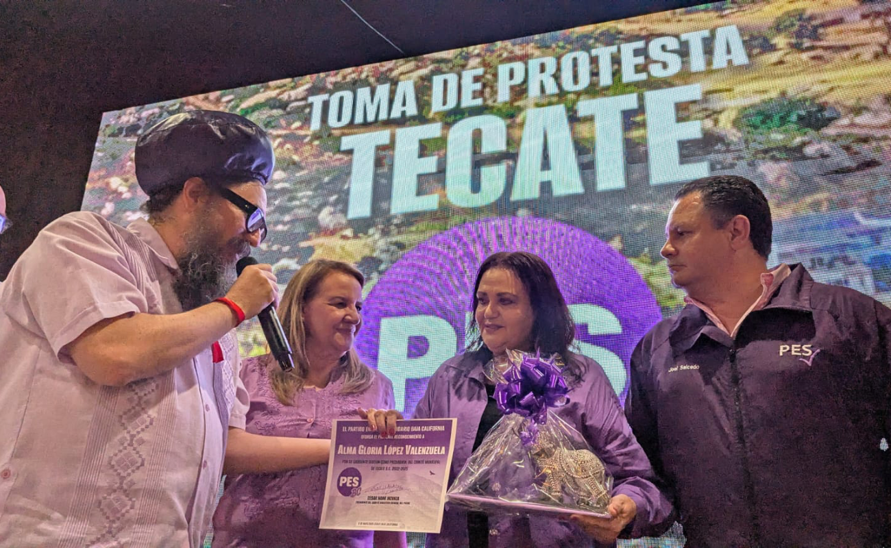 Rinde protesta nueva dirigencia del PESBC en Tecate