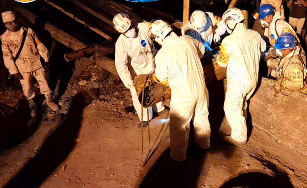 Terminó el rescate de cuerpos de los 7 mineros atrapados en Múzquiz