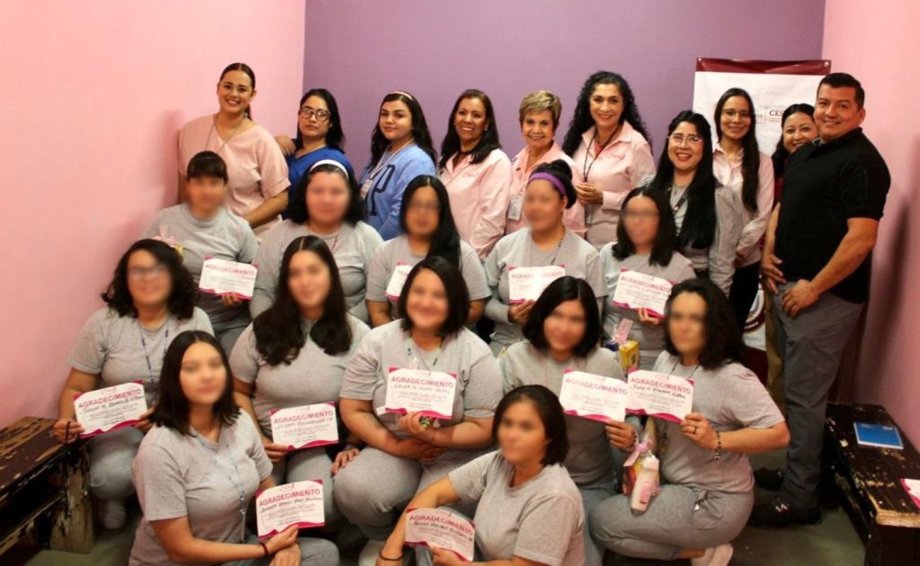 Capacitan sobre prevención de cáncer de mama a internas del CERESO de Mexicali