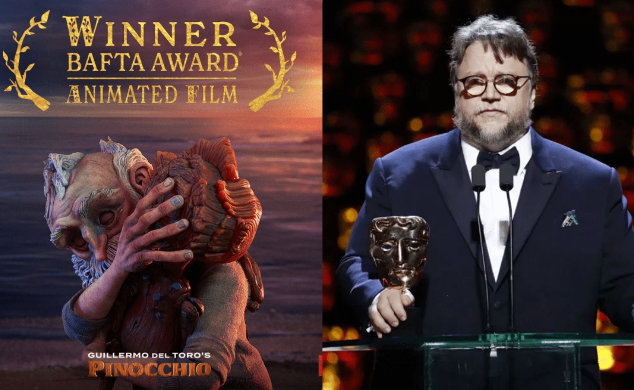 Gana Guillermo del Toro premio Bafta con ‘Pinocho’ como mejor película animada