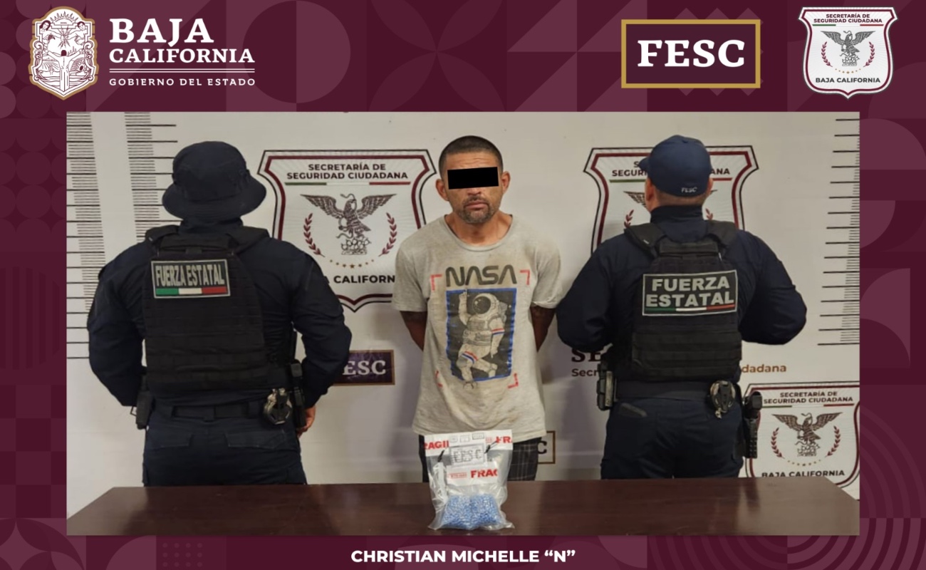 Incauta FESC más de dos mil pastillas de fentanilo; hay un detenido