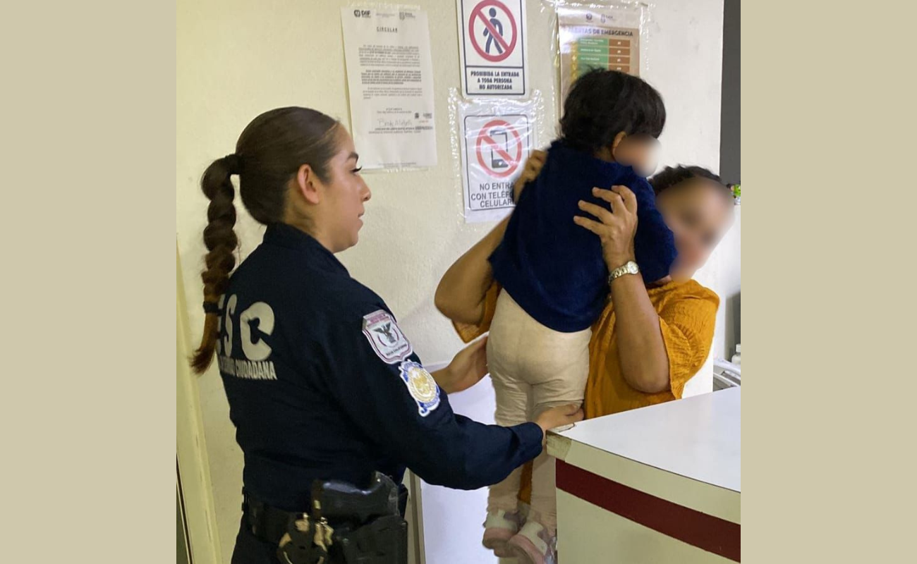 Escuadrón Violeta de FESC rescata a menor víctima de omisión de cuidados