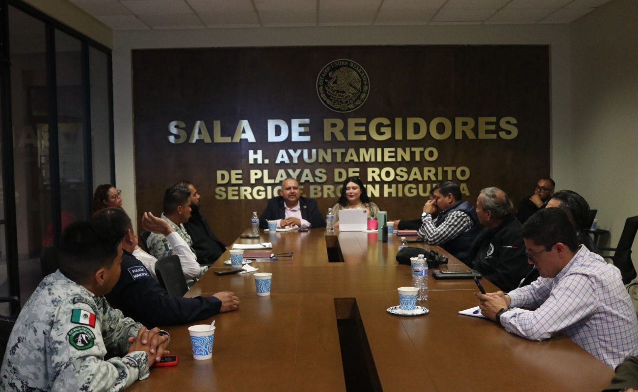 Encabeza la presidente municipal Mesa de Seguridad en Playas de Rosarito