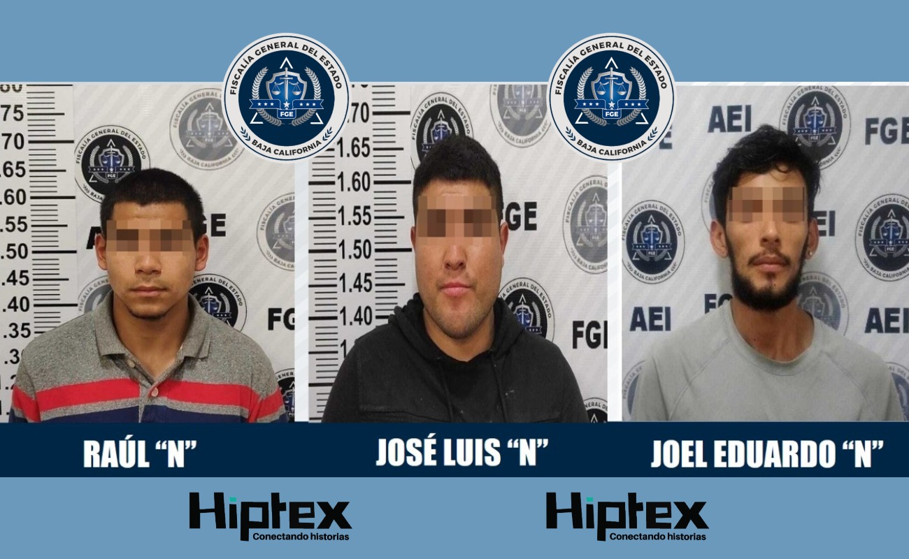 Detienen a tres sujetos en Tijuana por diversos delitos