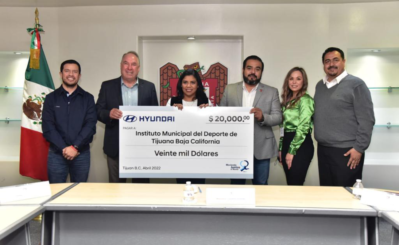 Empresa Hyundai entrega donativo al ayuntamiento de Tijuana