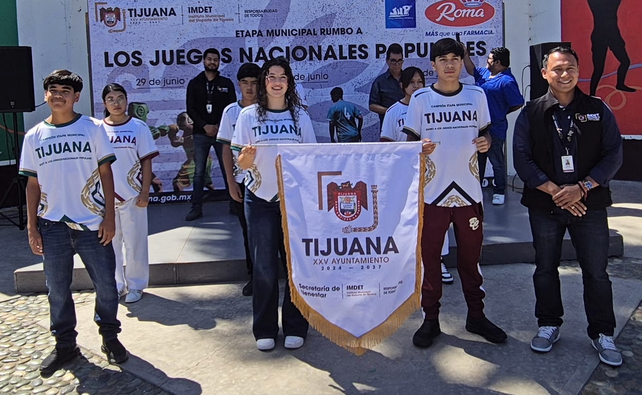 Abandera IMDET a Delegación Tijuana rumbo a Estatal de Juegos Nacionales Populares 2025