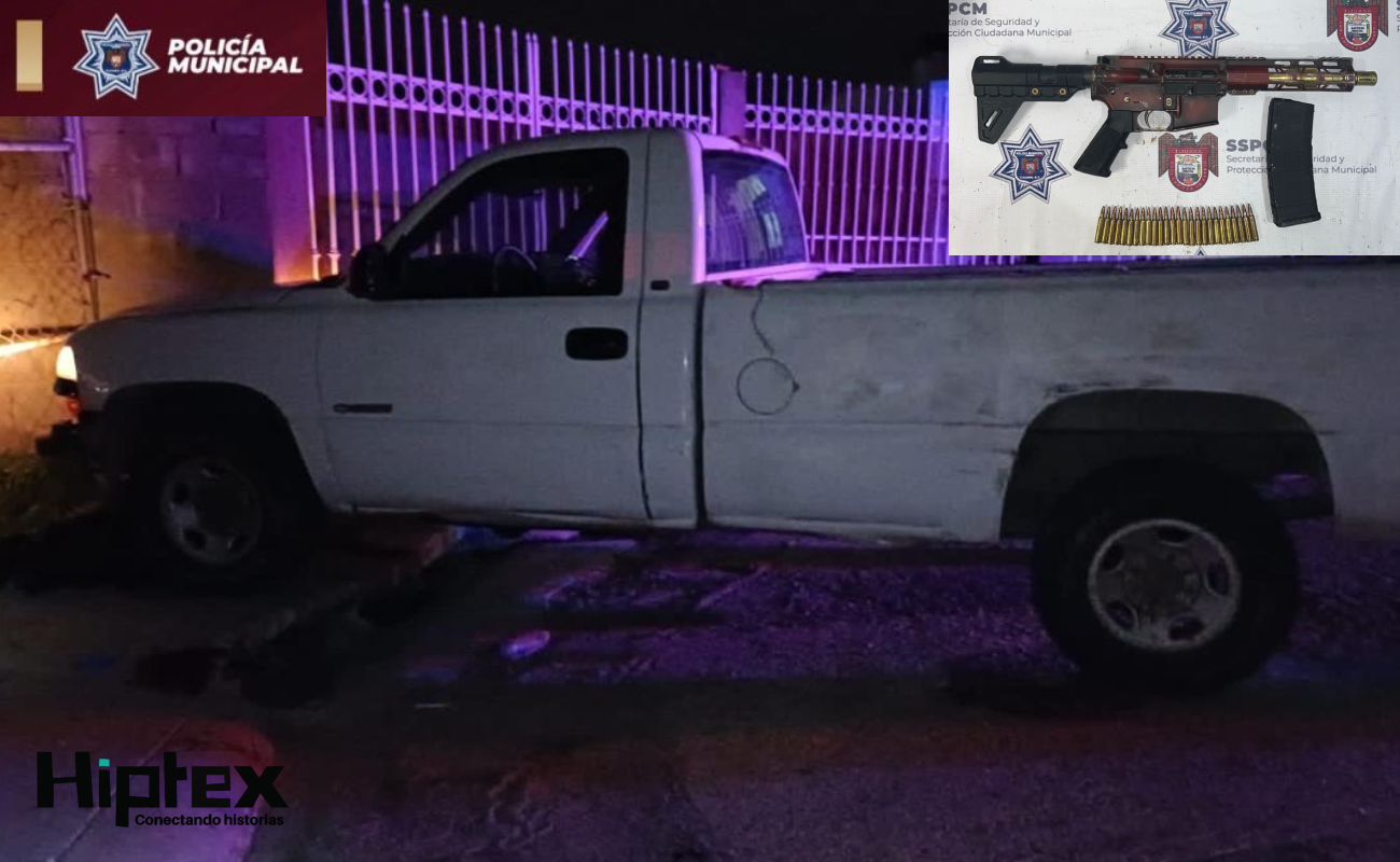 Tras persecución Policía Municipal recupera vehículo robado y arma de fuego; hay un prófugo y un muerto