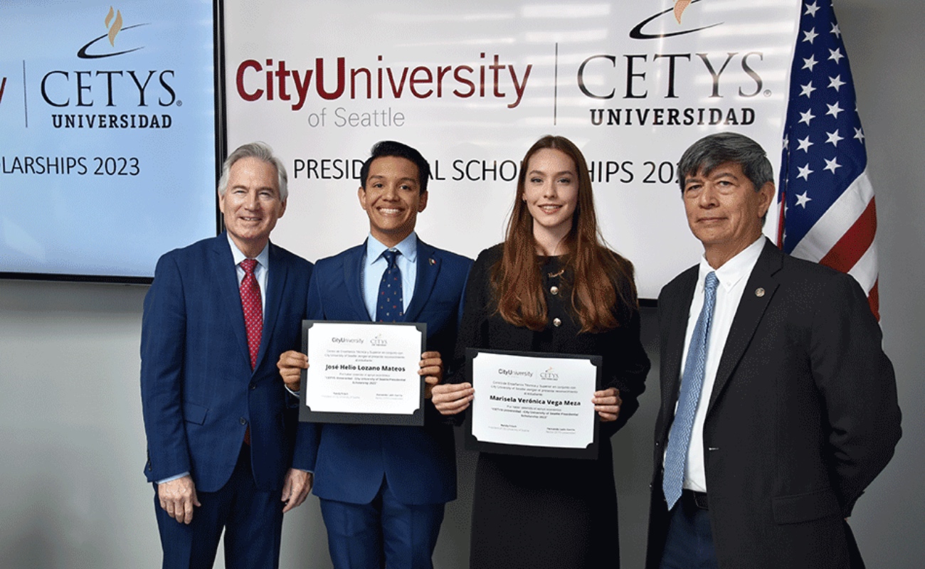 José Helio y Marisela ganan beca “CETYS-Cityu Presidential Scholarships 2023” para estudios de doble grado en EU