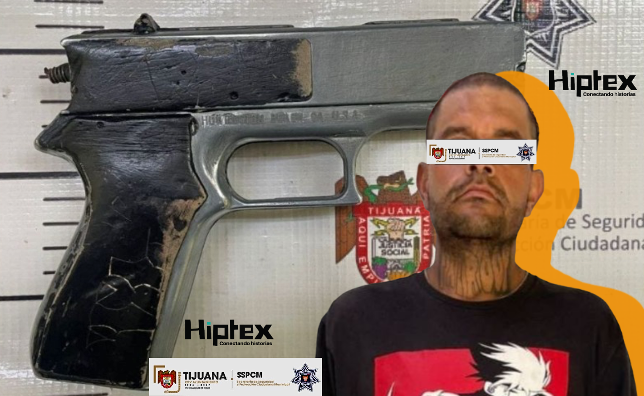 Detienen a hombre por violencia familiar; estaba en posesión de una pistola