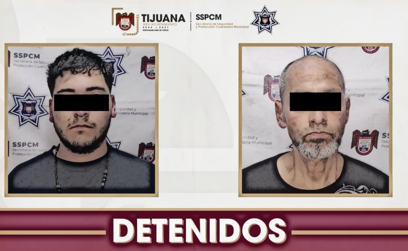Asegura Policía Municipal a dos personas con armas largas y droga