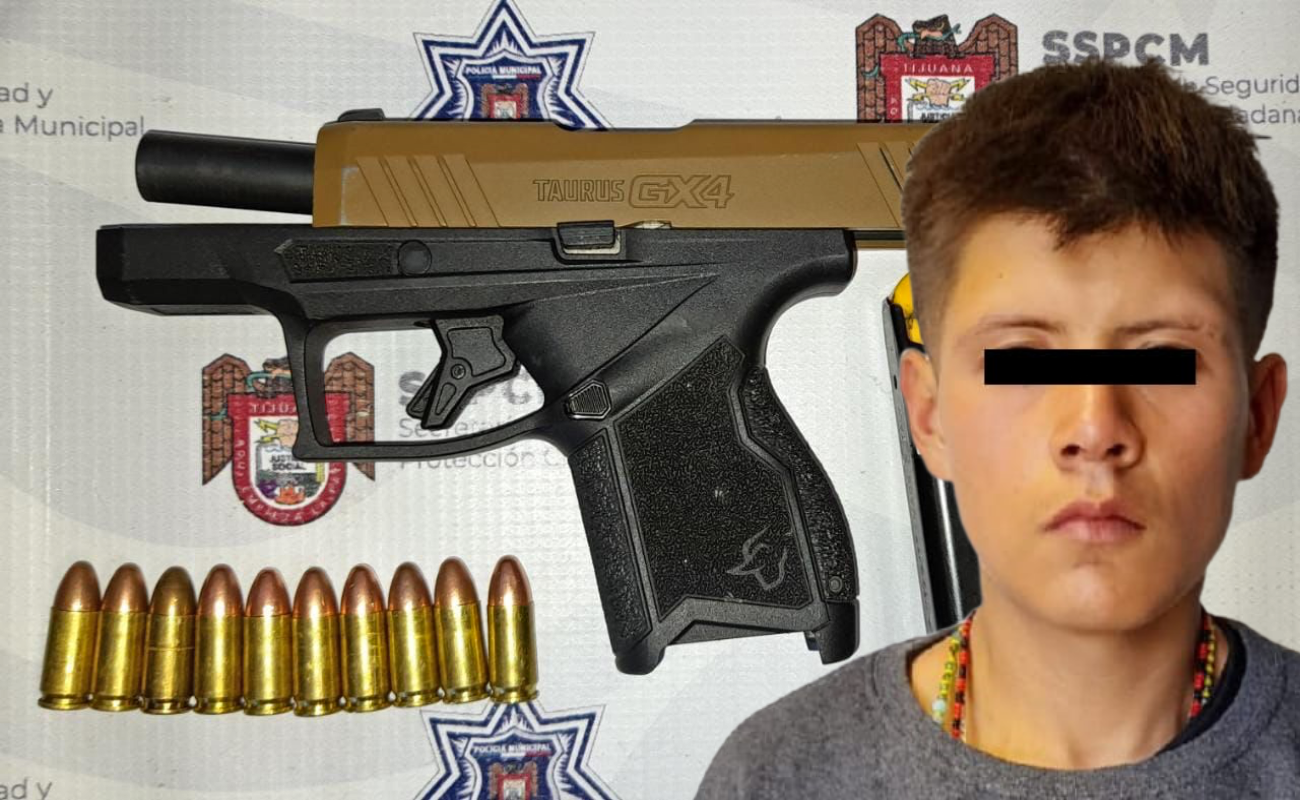 Detienen a joven de 18 años en posesión de arma de fuego