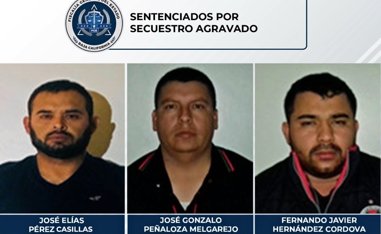 Sentencian a 50 años de prisión a tres secuestradores