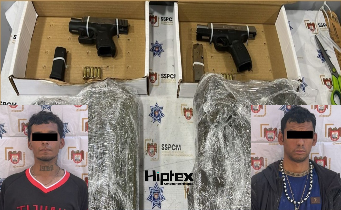 Rescata Policía Municipal de Tijuana a víctima de privación de la libertad;  detiene a dos hombres armados