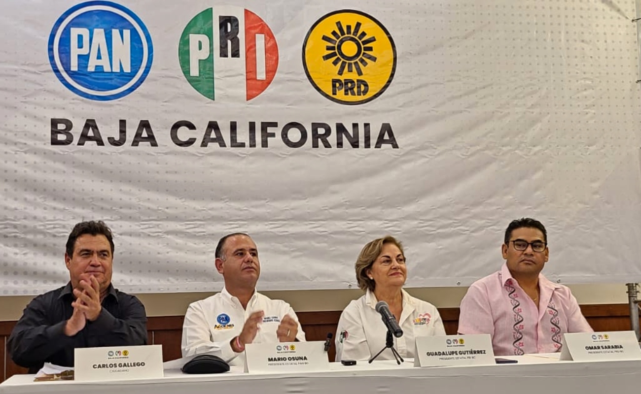 Firman PAN, PRD y PRI acuerdo para construir alianza electoral en Baja California