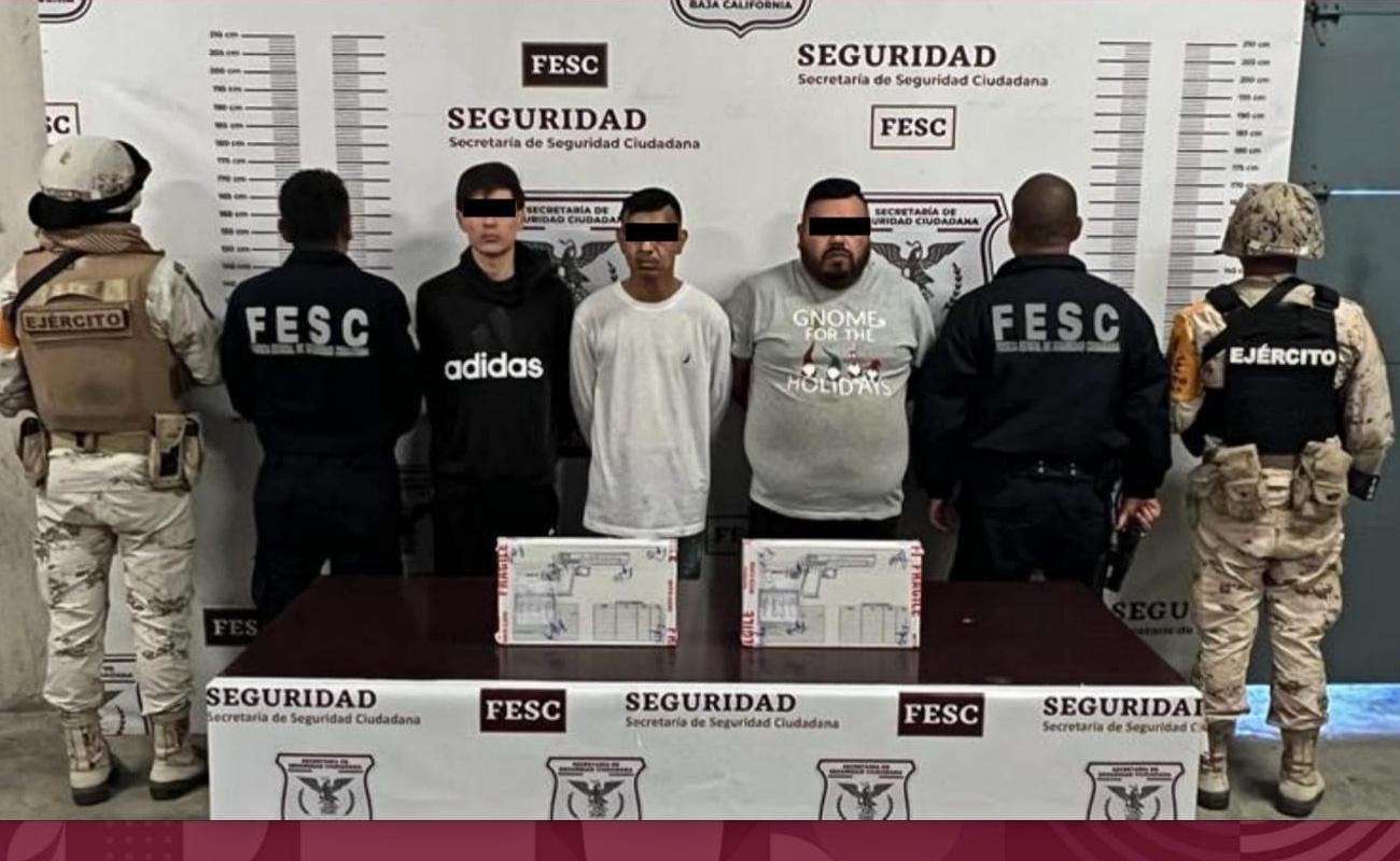 Detienen a tres hombres armados tras persecución en colonia Del Río