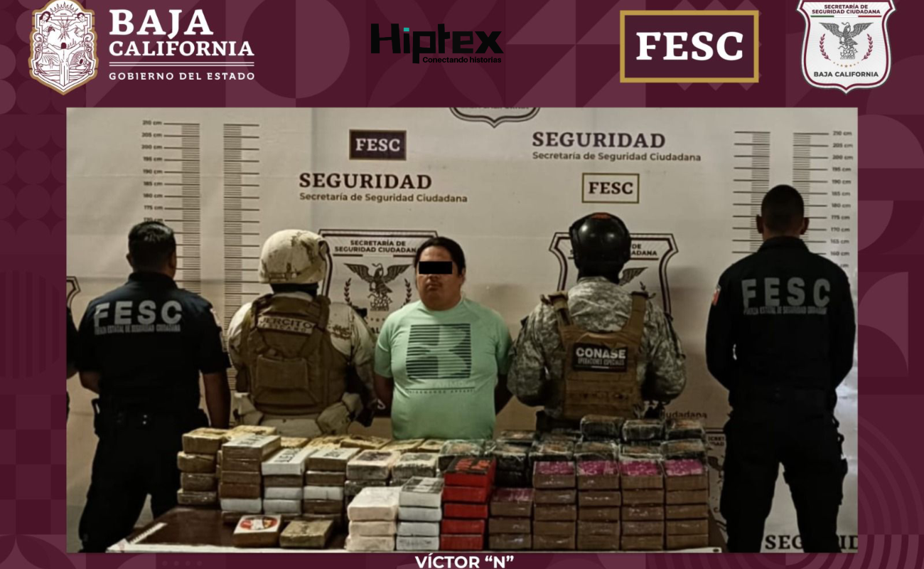 Aseguran en Tijuana más de 100 kilos de fentanilo y más de 30 kg. de cocaína; detienen a “El Kiwi”
