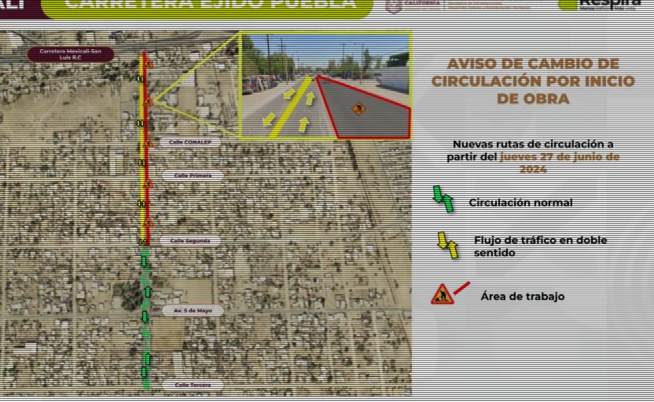 Anuncia SIDURT inicio de trabajos de ampliación de avenida iIgnacio Zaragoza en Mexicali