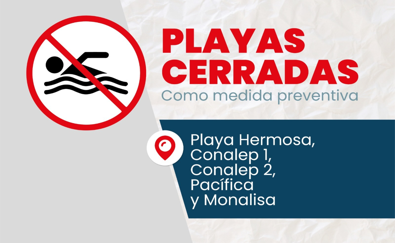 Anuncian cierre precautorio de playas en Ensenada