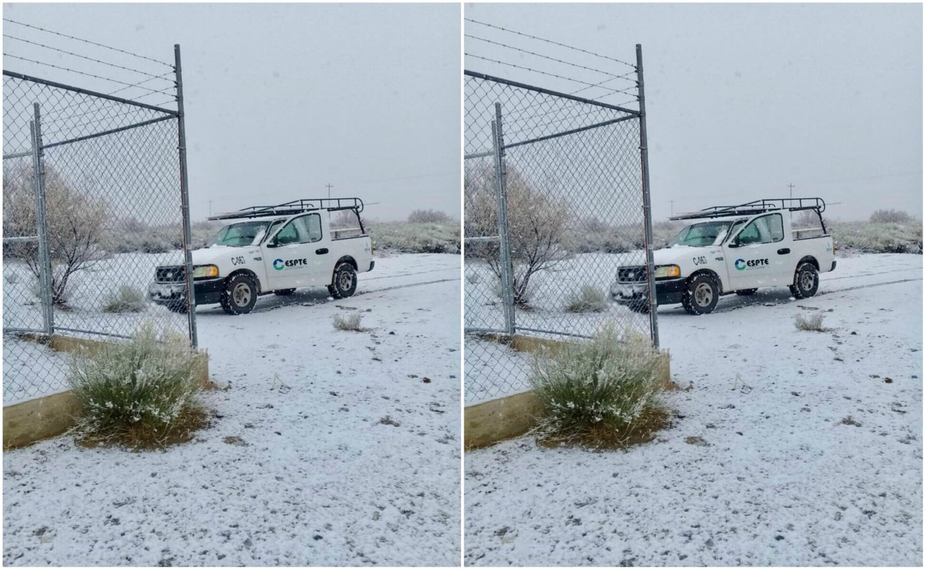 Nevó en La Rumorosa, pero no se afecta el tránsito vehicular