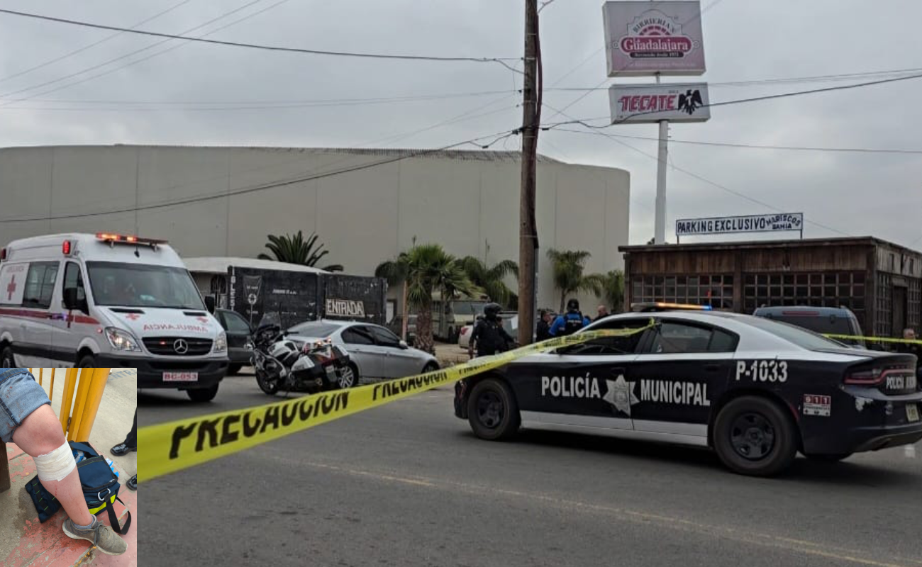 Limpiacarros lesionados por esquirlas junto a céntrica birriería de Ensenada