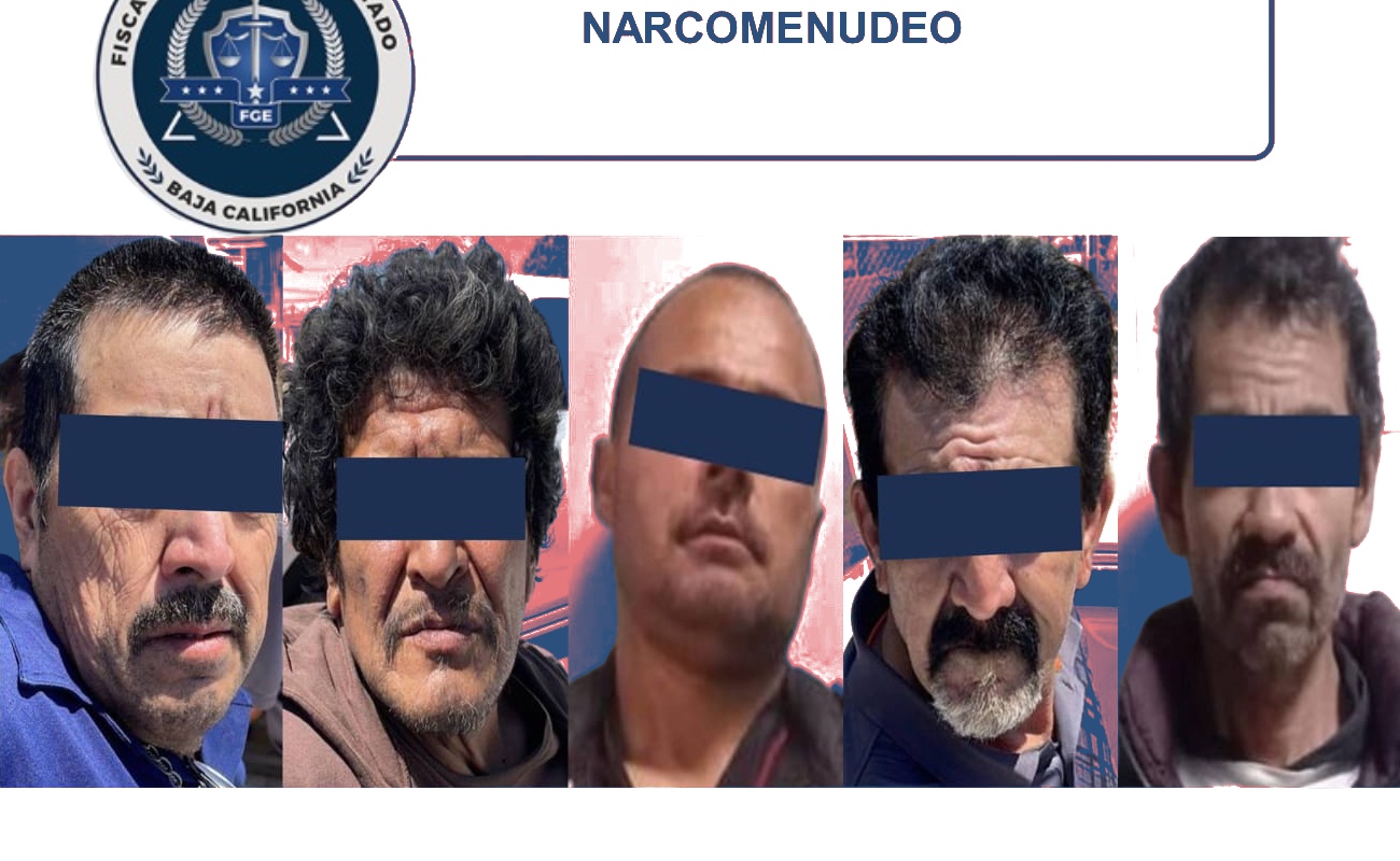 Capturan a cinco narcomenudistas durante cateos en Ensenada