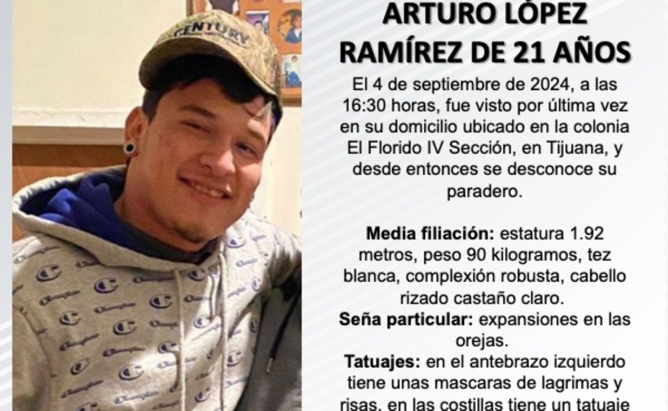 Pesquisa de Arturo López Ramírez de 21 años de edad