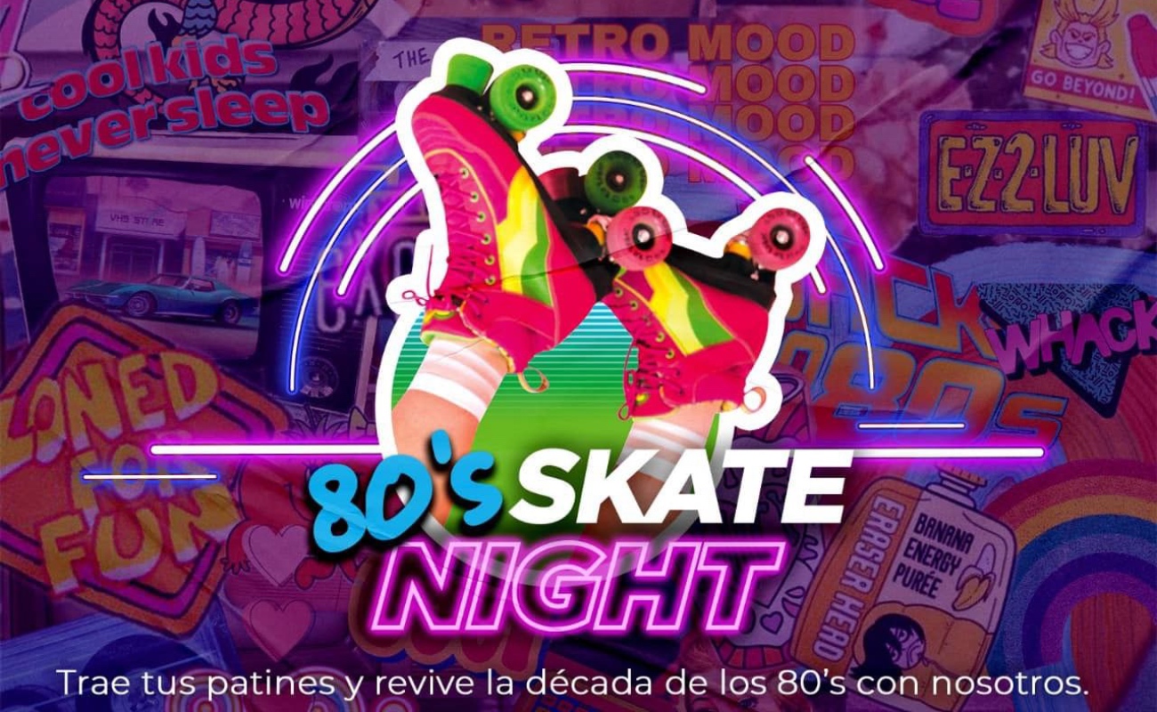 Te invita CEART Tijuana a revivir los años 80 con noche de patinaje