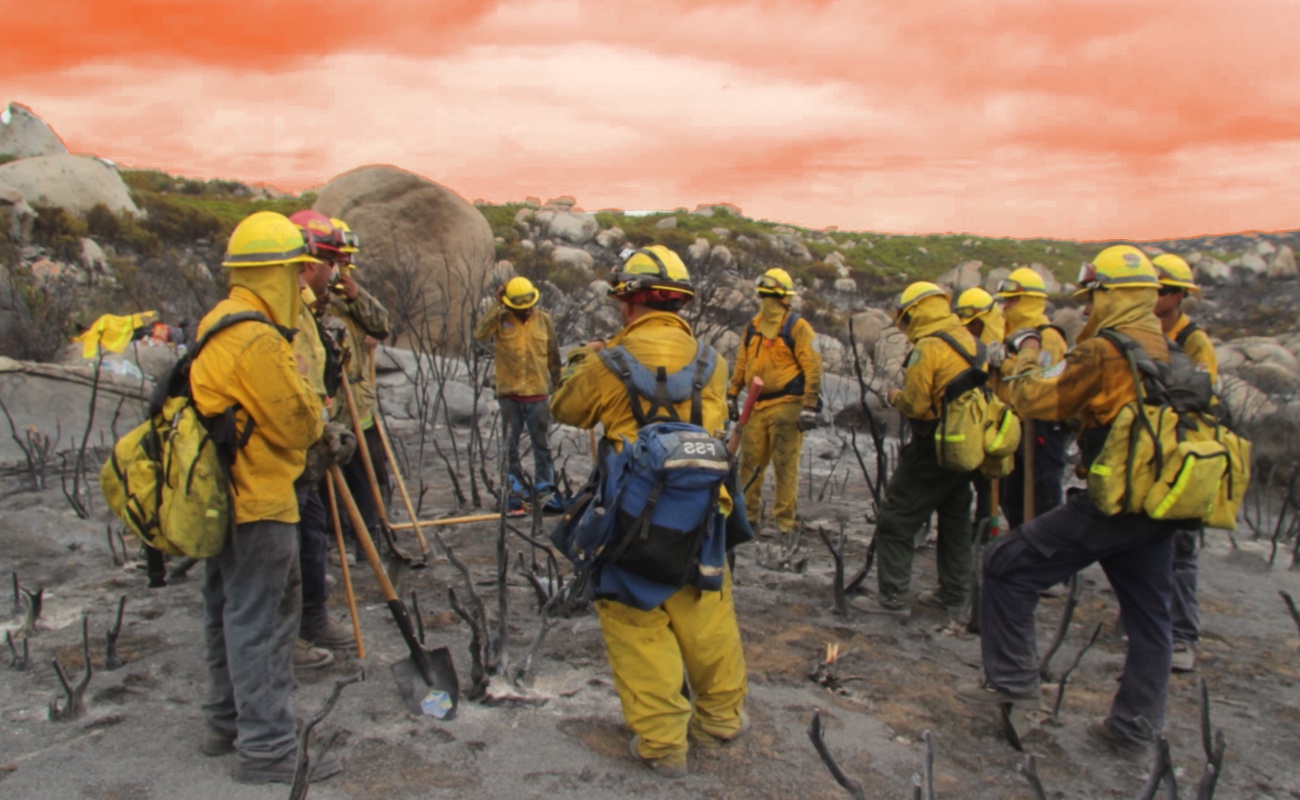 Avanza el control del incendio forestal en Valle de los Pinos